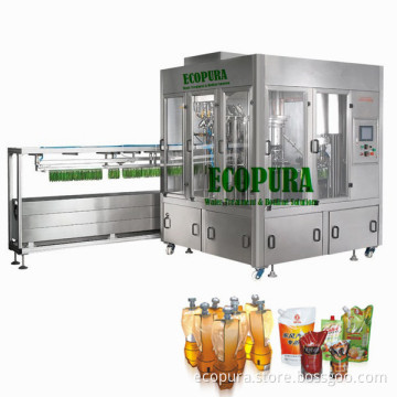 Spouted Pouch Filling Capping Machine for Beverage / Water